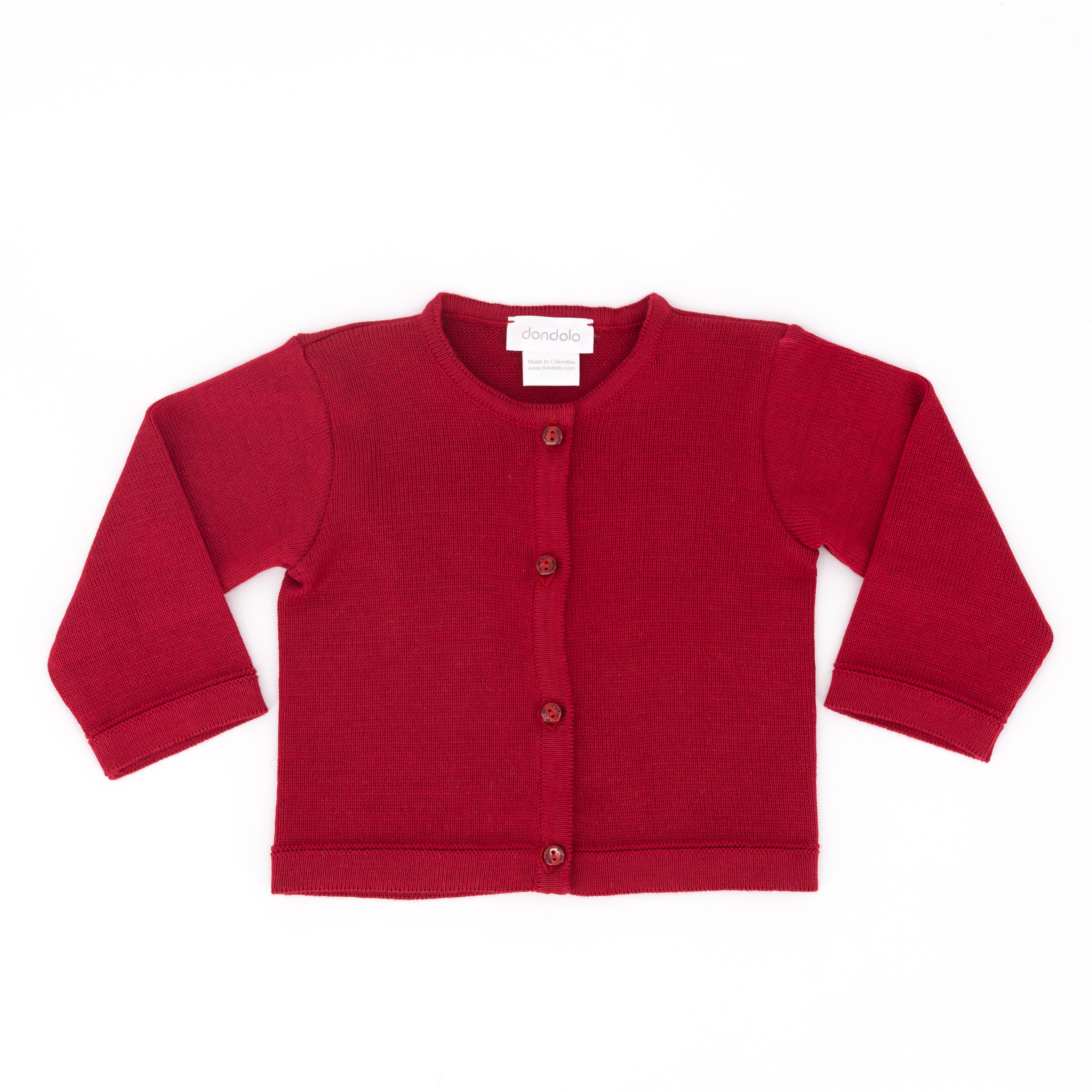 boys red cardigan