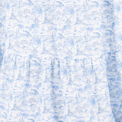Women's Smocked Caitlin Skirt | Hamptons Print