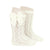 Condor® Crochet Knee Sock with Bow - Cream