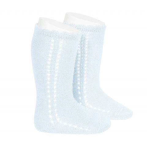 Condor® Crochet Knee Sock - Light Blue