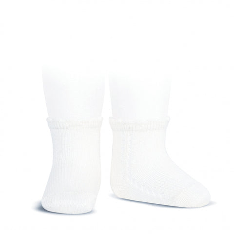 Condor® Crochet Ankle Sock - White